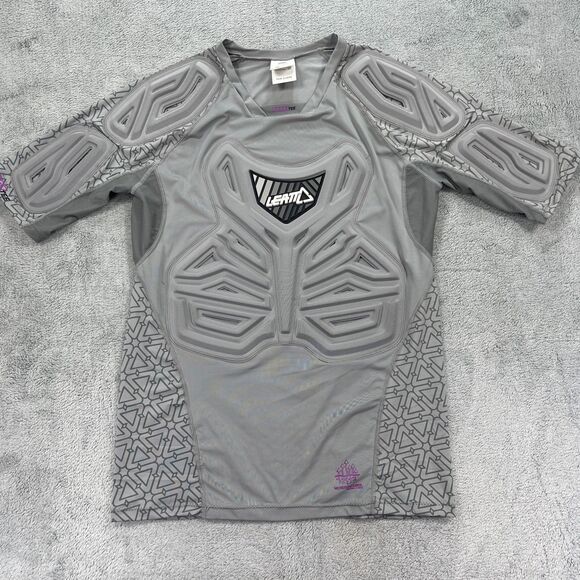 Leatt Roost Tee Shirt Mens L/XL Gray Riders Body Protector Moisture Cool Padded - Picture 1 of 10